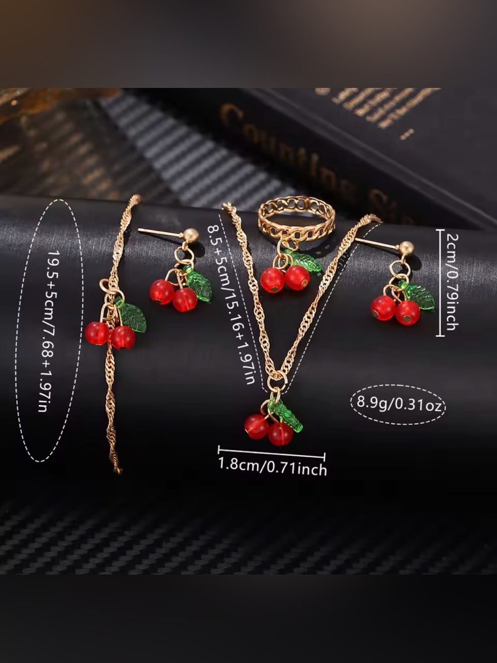 NEW Cherry Charm Jewelry & Watch Set ✨🍒 - Picture 2 of 3